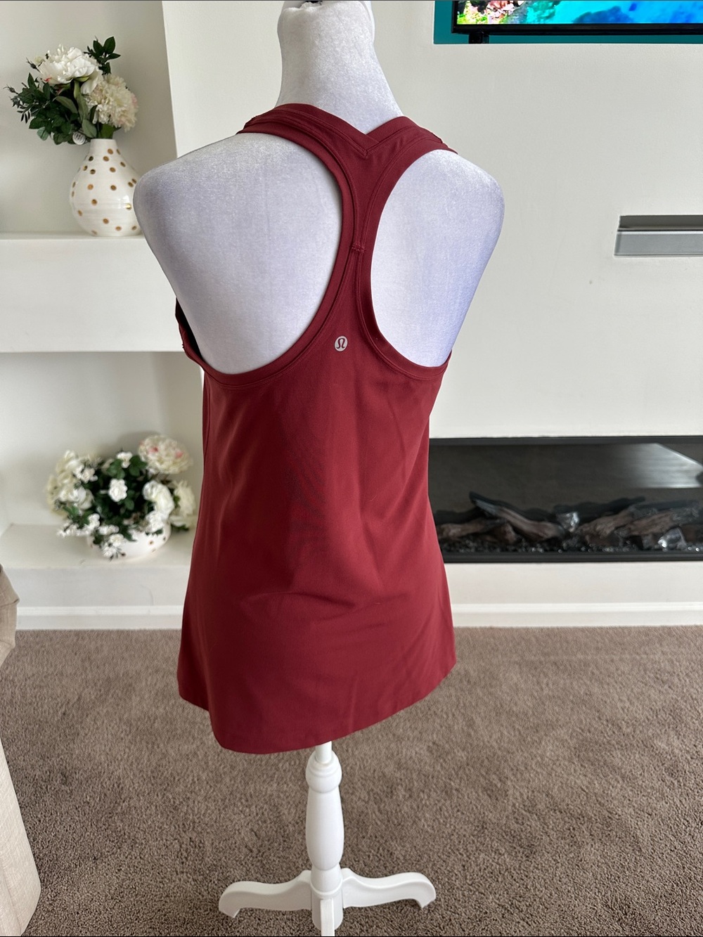 lululemon maroon racerback tank top - Picture 2 of 5